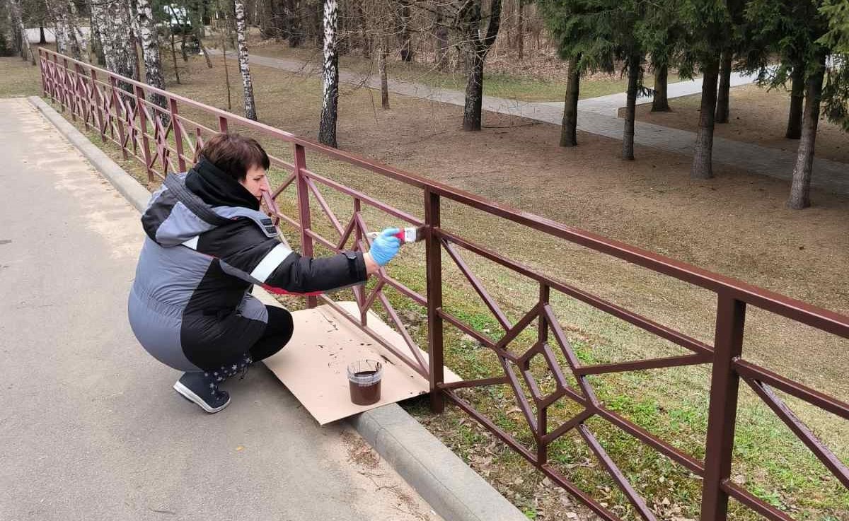 Коллектив дружно вышел на субботник
